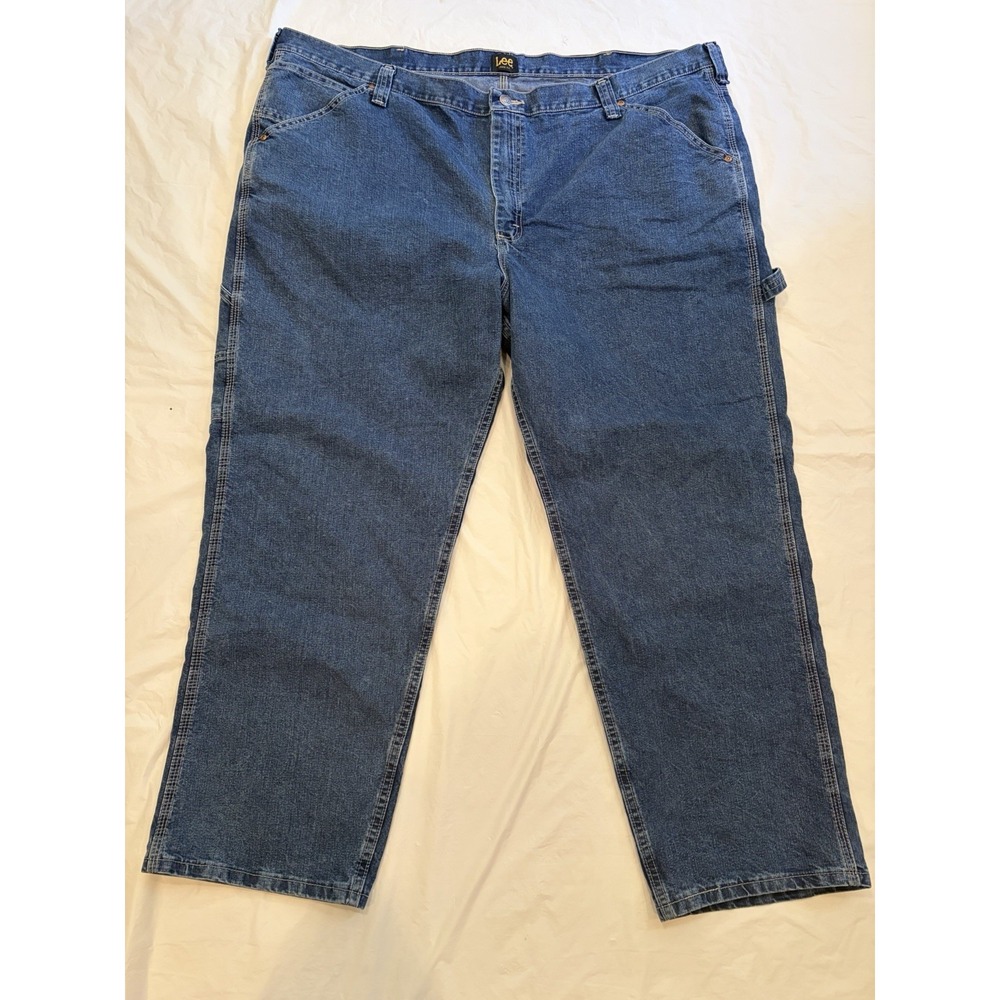 Lee Jeans Men's 48x30 Blue Dark Wash Loose Fit Carpenter